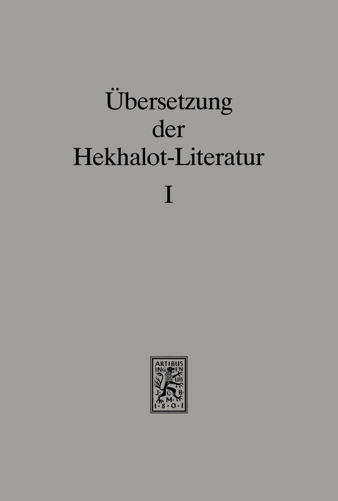 &Uuml;bersetzung der Hekhalot-Literatur - 