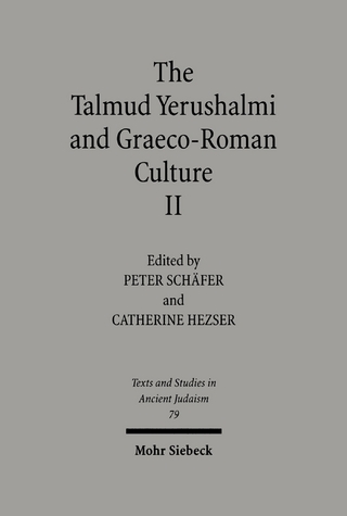 The Talmud Yerushalmi and Graeco-Roman Culture II