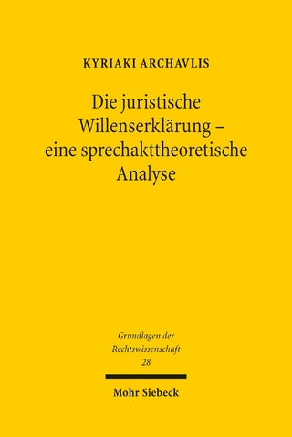 Die juristische Willenserklärung - eine sprechakttheoretische Analyse