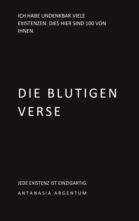 Die blutigen Verse -  Antanasia Argentum