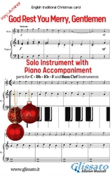 God Rest Ye Merry, Gentlemen (in Am) for solo instrument w/ piano - English traditional