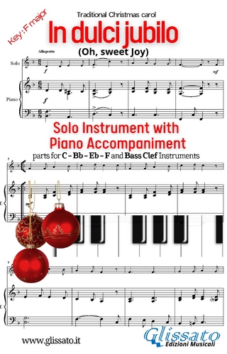 In dulci Jubilo (in F) for solo instrument w/ piano