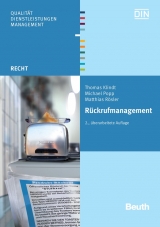 R&uuml;ckrufmanagement - Thomas Klindt, Michael Popp, Matthias R&ouml;sler