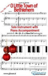O Little Town of Bethlehem (in Bb) for solo instrument w/ piano - Lewis H. Redner