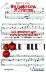 The twelve days of christmas (in F) for solo instrument w/ piano - English traditional