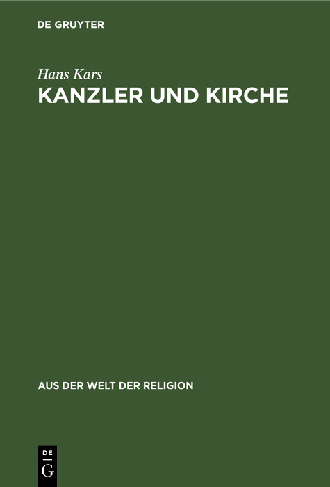 Kanzler und Kirche - Hans Kars