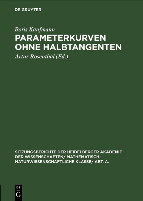Parameterkurven ohne Halbtangenten - Boris Kaufmann