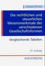 Die rechtlichen und steuerlichen Wesensmerkmale der verschiedenen Gesellschaftsformen - Heinz Stehle, Anselm Stehle