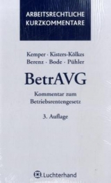 BetrAVG - Kurt Kemper, Margret Kisters-K&ouml;lkes, Claus Berenz, Christoph Bode, Karl P P&uuml;hler