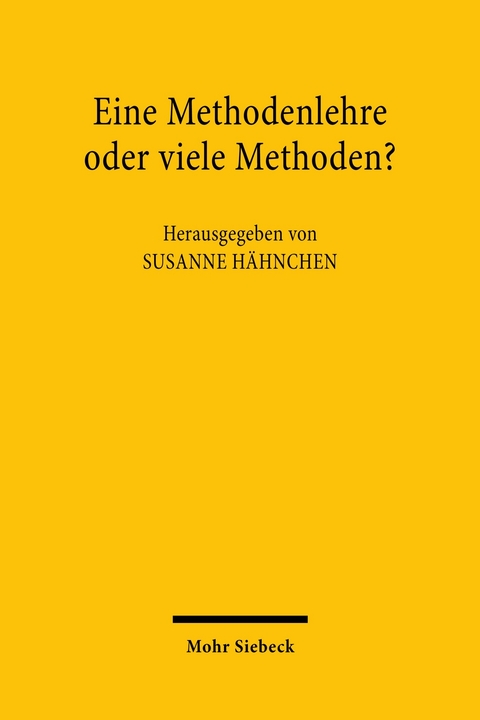 Eine Methodenlehre oder viele Methoden? - 
