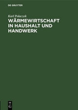 W&auml;rmewirtschaft in Haushalt und Handwerk - Karl Polaczek