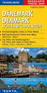 KUNTH Reisekarte D&auml;nemark, Schleswig-Holstein 1:300 000