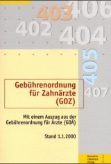 Geb&uuml;hrenordnung f&uuml;r Zahn&auml;rzte (GOZ)
