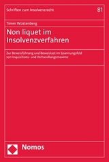 Non liquet im Insolvenzverfahren - Timm W&uuml;stenberg