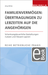 Familienverm&ouml;gen: &Uuml;bertragungen zu Lebzeiten auf die Angeh&ouml;rigen - J&ouml;rg Wilde