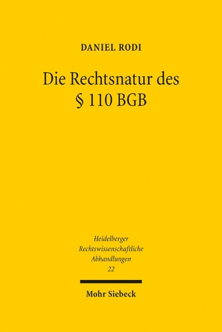 Die Rechtsnatur des § 110 BGB