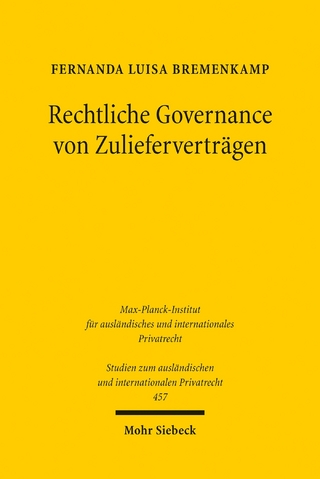 Rechtliche Governance von Zulieferverträgen