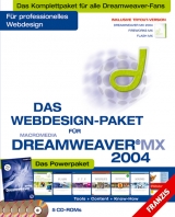 Das Webdesign-Paket für Macromedia Dreamweaver MX 2004, 5 CD-ROMs u. Buch