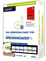 Das Webdesign-Paket für Macromedia Dreamweaver 8, 6 CD-ROMs, 1 DVD-ROM u. Buch - 