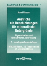 Anstriche als Beschichtungen f&uuml;r mineralische Untergr&uuml;nde - Horst Rusam