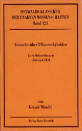 Versuche &uuml;ber Pflanzenhybriden - Gregor Mendel