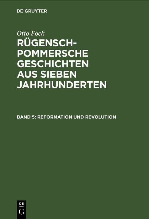 Reformation und Revolution - Otto Fock