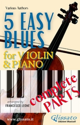 5 Easy Blues - Violin & Piano (complete parts) - Ferdinand "Jelly Roll" Morton, Joe "King" Oliver, American Traditional