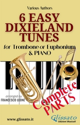 6 Easy Dixieland Tunes - Trombone/Euph & Piano (complete) - American Traditional, Thornton W. Allen, Mark W. Sheafe