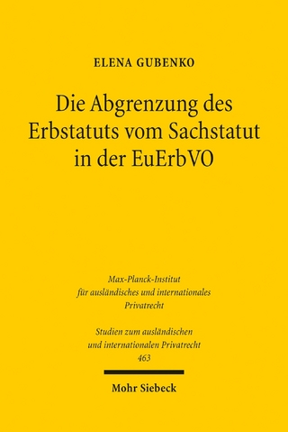 Die Abgrenzung des Erbstatuts vom Sachstatut in der EuErbVO