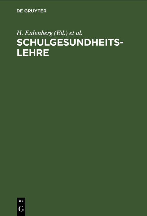 Schulgesundheitslehre - 