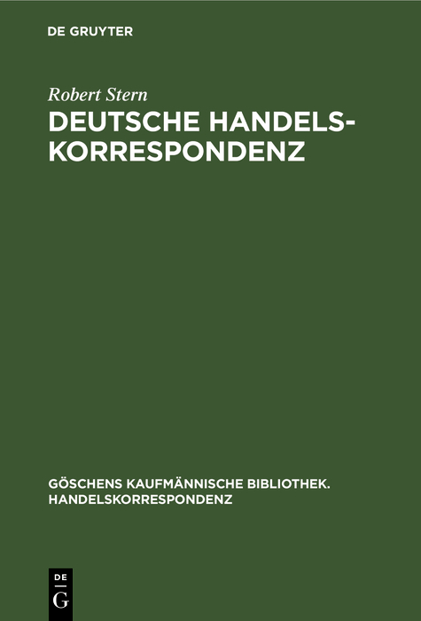 Deutsche Handelskorrespondenz - Robert Stern