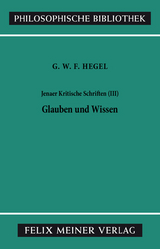 Jenaer Kritische Schriften III - Georg Wilhelm Friedrich Hegel