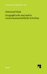 Geographische und andere naturwissenschaftliche Schriften - Immanuel Kant