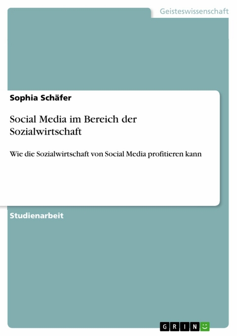 Social Media im Bereich der Sozialwirtschaft - Sophia Sch&auml;fer