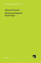 Ph&auml;nomenologische Psychologie - Edmund Husserl
