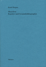 Miszellen. Register und Gesamtbibliographie - Josef Pieper