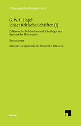 Jenaer Kritische Schriften I - Georg Wilhelm Friedrich Hegel
