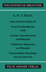 Jenaer Kritische Schriften II - Georg Wilhelm Friedrich Hegel