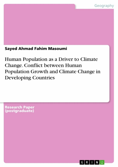Human Population as a Driver to Climate Change. Conflict between Human Population Growth and Climate Change in Developing Countries - Sayed Ahmad Fahim Masoumi