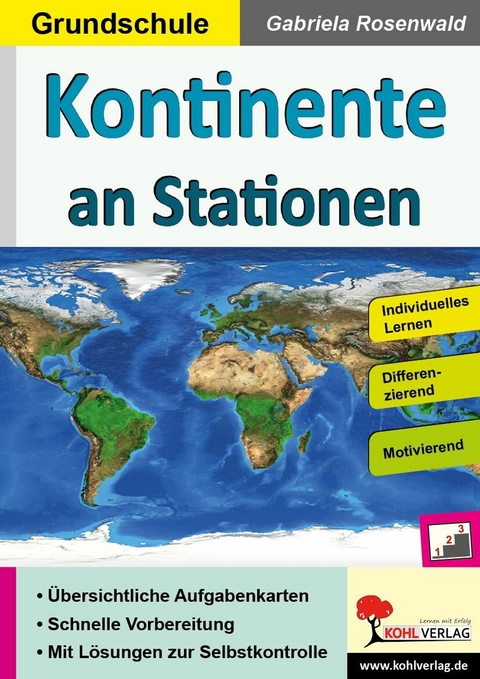 Kontinente an Stationen / Grundschule -  Gabriela Rosenwald