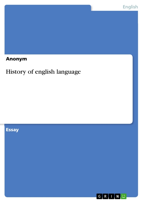 History of english language