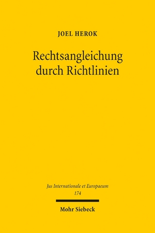 Rechtsangleichung durch Richtlinien