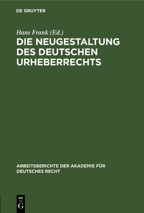 Die Neugestaltung des deutschen Urheberrechts