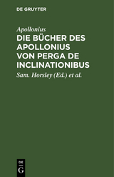 Die Bücher des Apollonius von Perga De Inclinationibus -  Apollonius