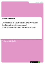 Geothermie in Deutschland. Die Potenziale der Energiegewinnung durch oberfl&auml;chennahe und tiefe Geothermie - Fabian Schreiner