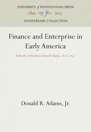 Finance and Enterprise in Early America