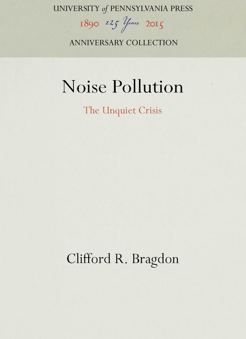 Noise Pollution - Clifford R. Bragdon