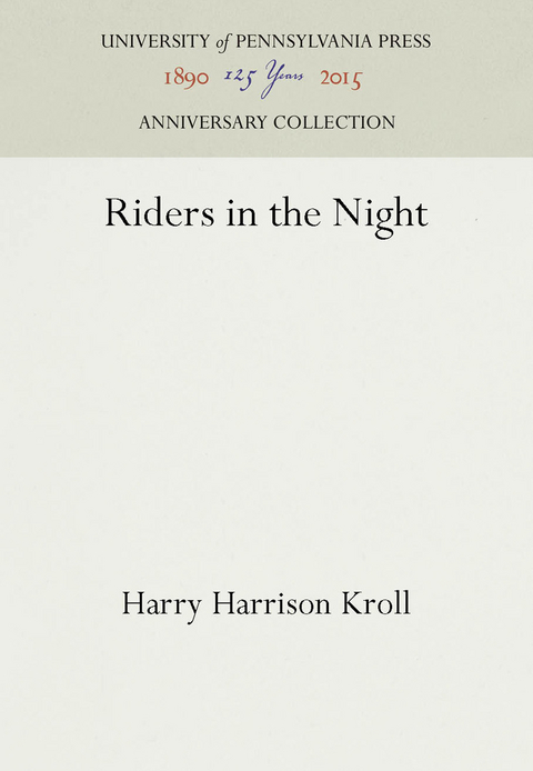 Riders in the Night - Harry Harrison Kroll