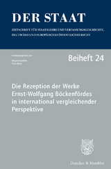 Die Rezeption der Werke Ernst-Wolfgang B&ouml;ckenf&ouml;rdes in international vergleichender Perspektive. - 
