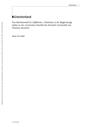 Familienrecht Griechenland